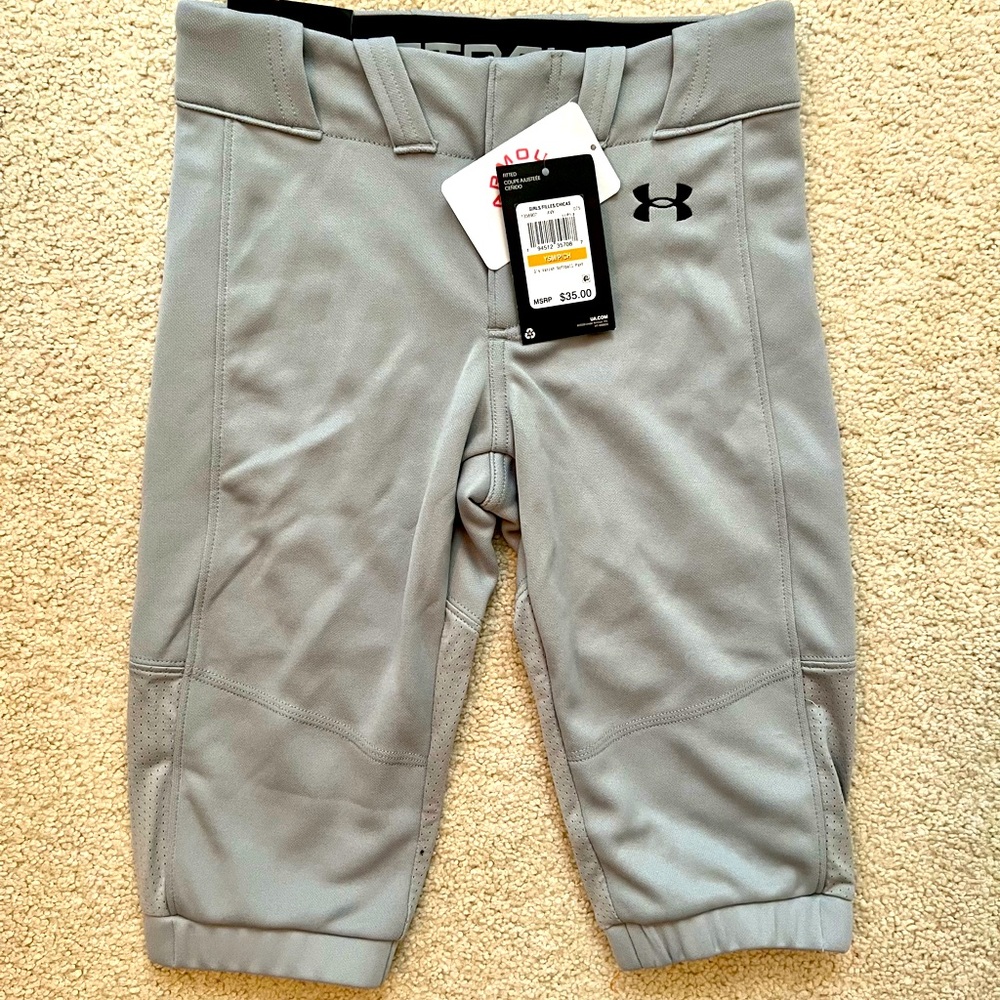 NWT: Under Armour Girls youth softball pants. Size S
